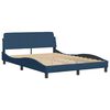 vidaXL Bed met matras "Hvar" stof blauw 140x200 cm