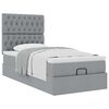 vidaXL Ottoman bed met matras 80x200cm stof lichtgrijs