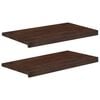 vidaXL Raamkozijnen 2 st Donkerbruin 80x 40 x 2 cm Massief beukenhout