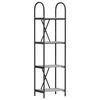 vidaXL Boekenkast 4-laags 40 x 30 x 146 cm Bewerkt hout Grijs Sonoma