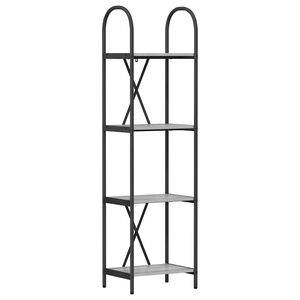 vidaXL Boekenkast 4-laags 40 x 30 x 146 cm Bewerkt hout Grijs Sonoma