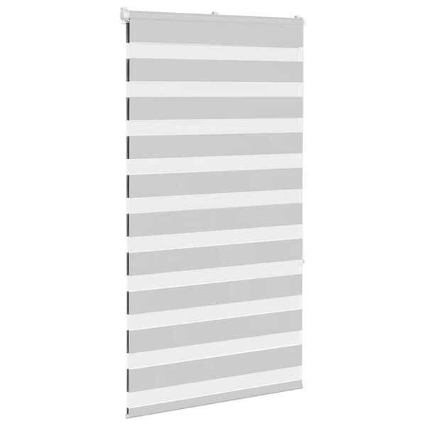 vidaXL Zebra rolgordijn 90x150 cm stofbreedte 85,9 cm lichtgrijs