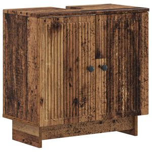 vidaXL Badkamer wastafelkast EDE Oud hout 59,5 x 31,5 x 59 cm
