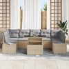 vidaXL Tuin Sofa Set met kussen 8 pcs Beige en Licht Grijs