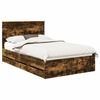 vidaXL Bedframe met lade Gerookt eiken 120 x 200 cm Ingenieurshout