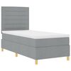 vidaXL Boxspringbed met matras Lichtgrijs 80 x 200 cm Stof