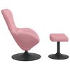 vidaXL Egg Chair met Voetsteun Roze Fluweel