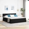vidaXL Opslag bed met matras met hoofdeinde Zwart 160 x 200 cm Fluweel