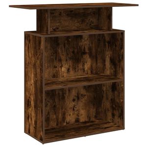 vidaXL Receptiebalie 100x40x104 cm bewerkt hout gerookt eikenkleurig