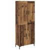 vidaXL Hoge kast 2 st Oud Hout 69,5 x 34 x 180 cm Bewerkt hout
