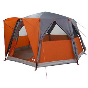 vidaXL Huisje Tent met dak Grijs en Oranje 425 x 396 x 222 cm