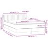 vidaXL Boxspring met matras fluweel roze 140x210 cm