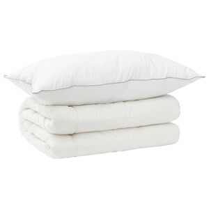 vidaXL Dekbed en Kussen Set 2 st 135x200 cm 4 seizoenen 350 GSM Wol