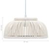 vidaXL Hanglamp halfrond 40 W E27 37x15,5 cm bamboe
