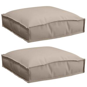 vidaXL Kussen 2 st Oxford Stof Taupe 40 x 40 x 8 cm