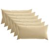 vidaXL Kussensloop 6 pcs HEERLEN Beige 40 x 70 cm Polyester