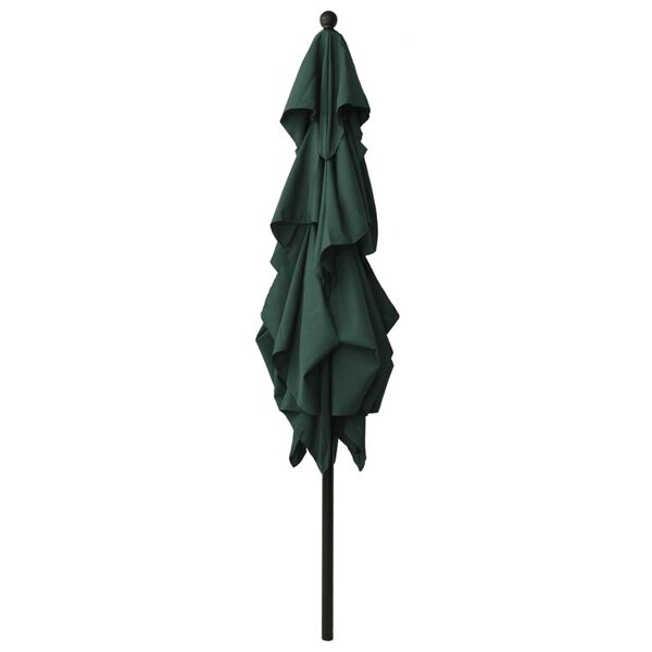 vidaXL Parasol 3-laags met aluminium paal 2,5x2,5 m groen