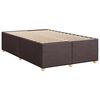 vidaXL Boxspring met matras stof donkerbruin 120x200 cm
