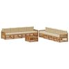 vidaXL Buiten bankenset met kussen 9 pcs Natuurlijk en Beige