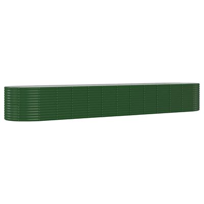 vidaXL Plantenbak 507x100x68 cm gepoedercoat staal groen
