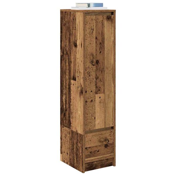vidaXL Hoge kast 29,5x34x119,5 cm bewerkt hout oud hout