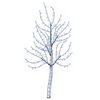 vidaXL LED-wandkerstboom 150 cm 140 LED's Blauw Staal Zwart