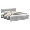 vidaXL Bedframe met hoofdeinde Grijs Sonoma 180 x 200 cm Bewerkt hout