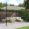 vidaXL Pergola met uitschuifbaar dak 295x292x230 cr&egrave;mekleurig