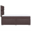 vidaXL Boxspring met matras stof donkerbruin 90x190 cm