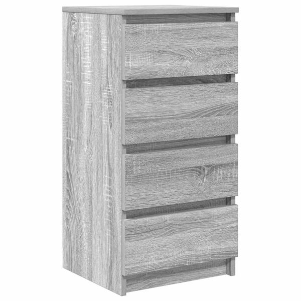 vidaXL Dressoir 37,5x35x76 cm bewerkt hout grijs sonoma eikenkleurig