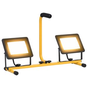vidaXL Spotlight met handvat LED 2x50 W warmwit
