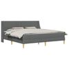 vidaXL Bedframe met matras Donkergrijs 180 x 200 cm Stof