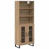 vidaXL Hoge kast 2 st Artisan Eiken 69,5 x 34 x 180 cm