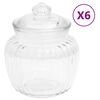 vidaXL Opbergpotten 6 st 500 ml glas