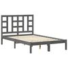vidaXL Bedframe massief hout grijs 120x200 cm