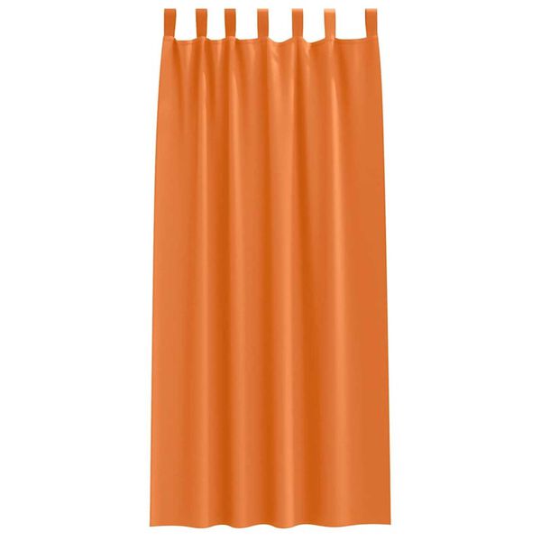 vidaXL Zwart-out Gordijnen met Ringen 2 pcs Feloranje 245 x 140 cm