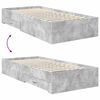 vidaXL Bedframe met hoofdeinde Beton Grijs 90 x 190 cm Bewerkt hout