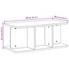 vidaXL Salontafel Wit 80 x 39,5 x 33,5 cm Massief grenenhout
