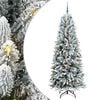 vidaXL Kunstkerstboom Wit 210 cm PVC en Plastic en Staal en PE