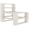 vidaXL Tuinmiddenbank pallet hout wit