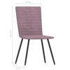 vidaXL Eetkamerstoelen 2 st fluweel roze