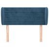 vidaXL Hoofdbord met randen 93x23x78/88 cm fluweel donkerblauw