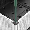 vidaXL Plantenbak met latwerk 200x160x142,5 cm polypropeen wit