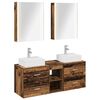 vidaXL Badkamermeubelset 5 pcs Oud hout Bewerkt hout en glas