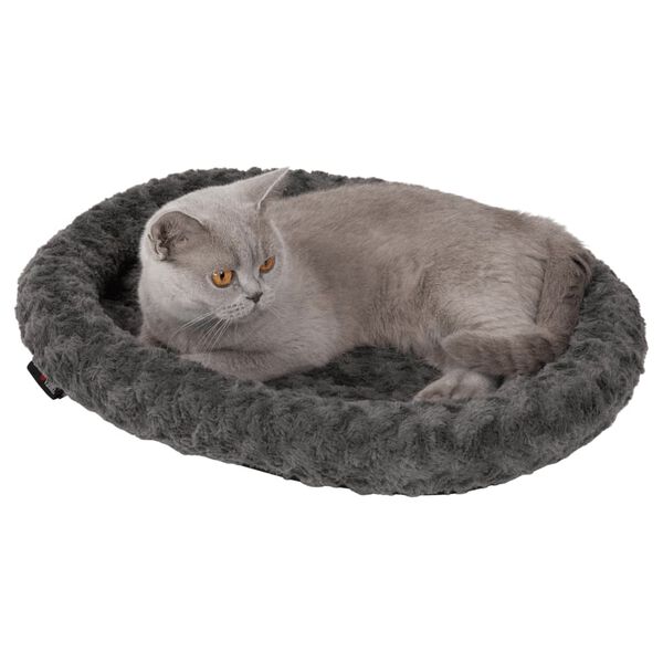 Jack and Vanilla Huisdierenmand Softy S 55x45x7 cm rosette grijs