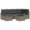 vidaXL Tuin Sofa Set 7 st Grijs poly rattan