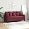 vidaXL Tweezitsbank 140 cm stof wijnrood