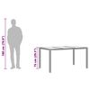 vidaXL Tuintafel met glazen blad 150x90x75 cm poly rattan zwart