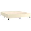vidaXL Boxspring bed kunstleer cr&egrave;mekleurig 160x200 cm