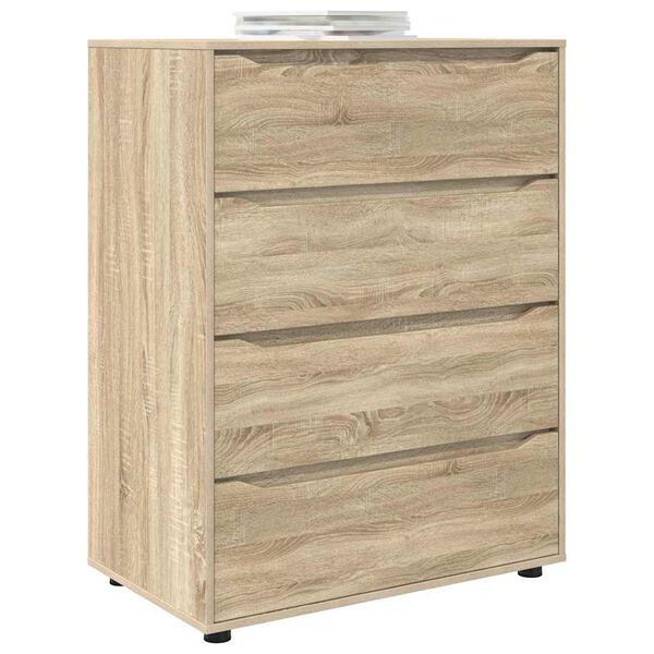 vidaXL Opslagkasten 2 pcs Sonoma Eiken 80 x 48 x 105 cm Bewerkt hout